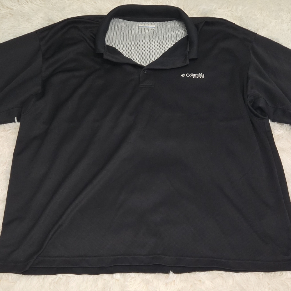 Columbia Men's Black PFG Polo Shirt SIZE XXL